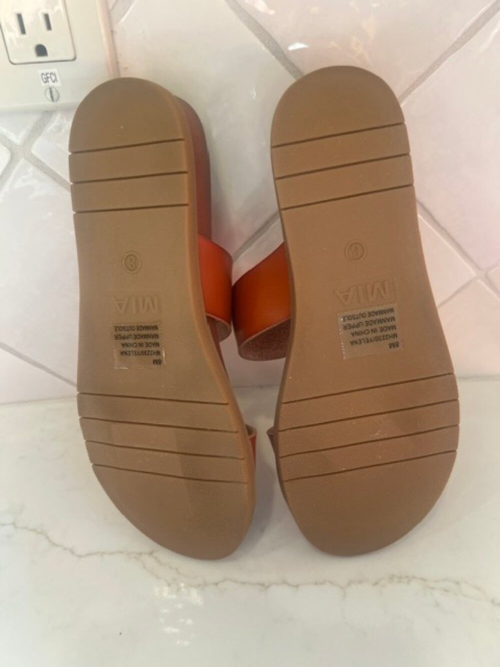 Mia Brown Slide Sandals - Picture 6 of 9